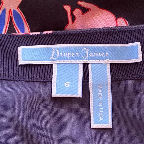 Draper James Sz 6 Skirt Navy Blue Pink Bunnies Mini Lined - Picture 7 of 9